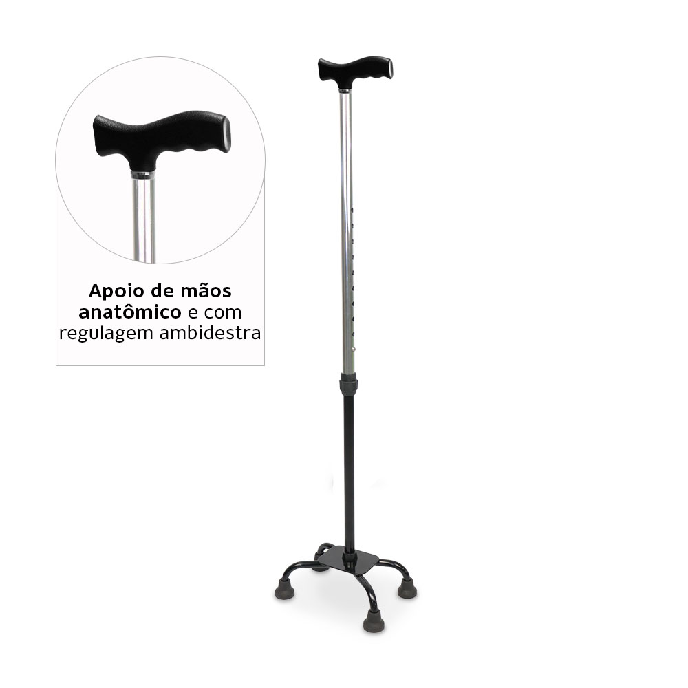 Bengala 4 Pontas com Regulagem de Altura até 90 Kg D9 Dellamed - Image 3