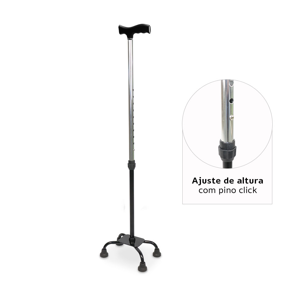 Bengala 4 Pontas com Regulagem de Altura até 90 Kg D9 Dellamed - Image 7